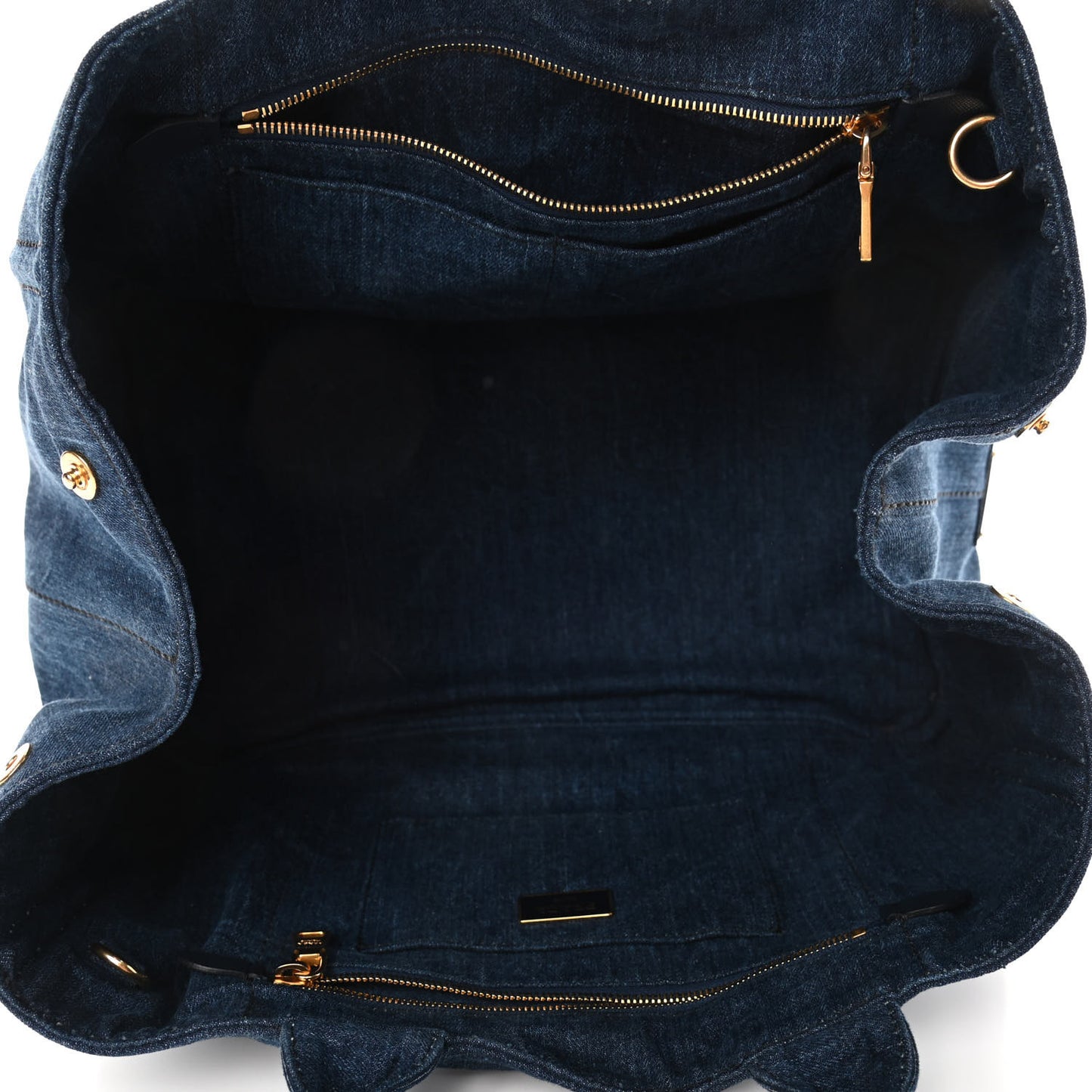 Denim Logo Tote Avio