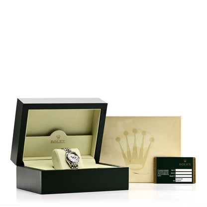 Rolex Stainless Steel 18K White Gold 26mm Oyster Perpetual Datejust Watch Silver Roman 179174 5 of 5