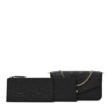 Louis Vuitton Empreinte Pochette Felicie Chain Wallet Black 1 of 6