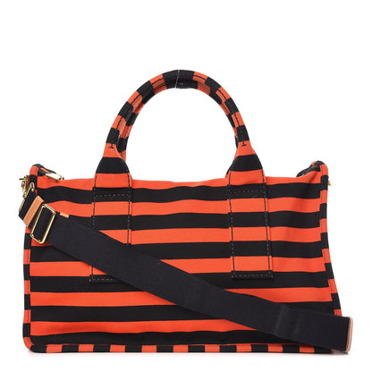 Prada Canapa Striped Tote Arancio 1 of 19