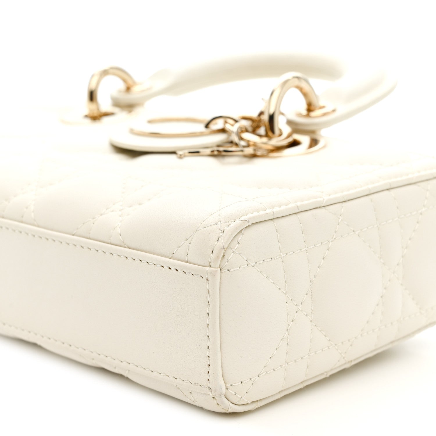 Christian Dior Lambskin Cannage Small Lady D-Joy Latte 10 of 10