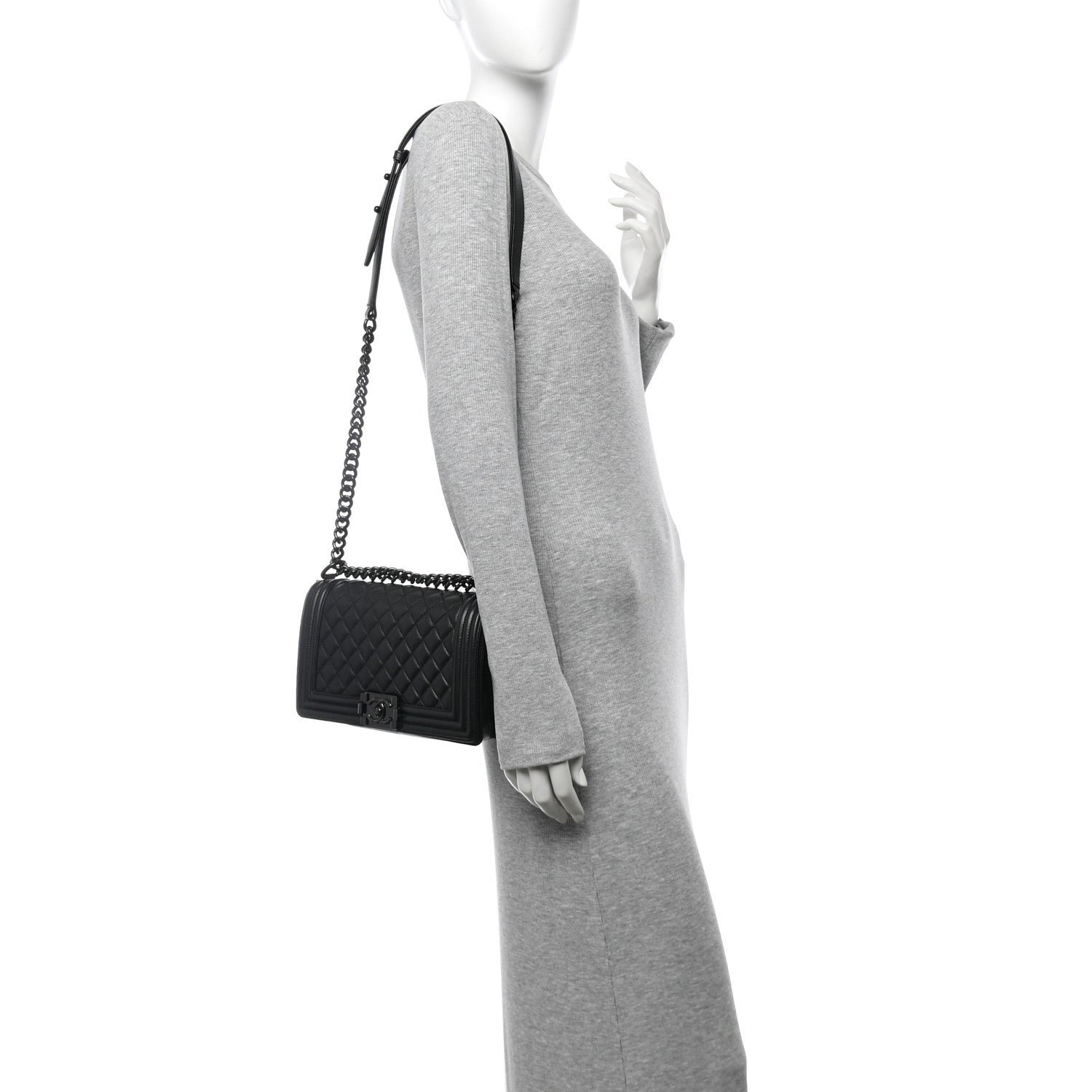Chanel Caviar Quilted Medium Boy Flap So Black 2 of 13