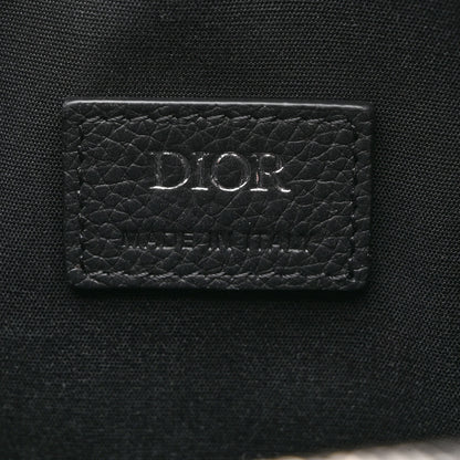 Christian Dior Oblique Jacquard Grained Calfskin Lingot Pouch Beige Black 6 of 11