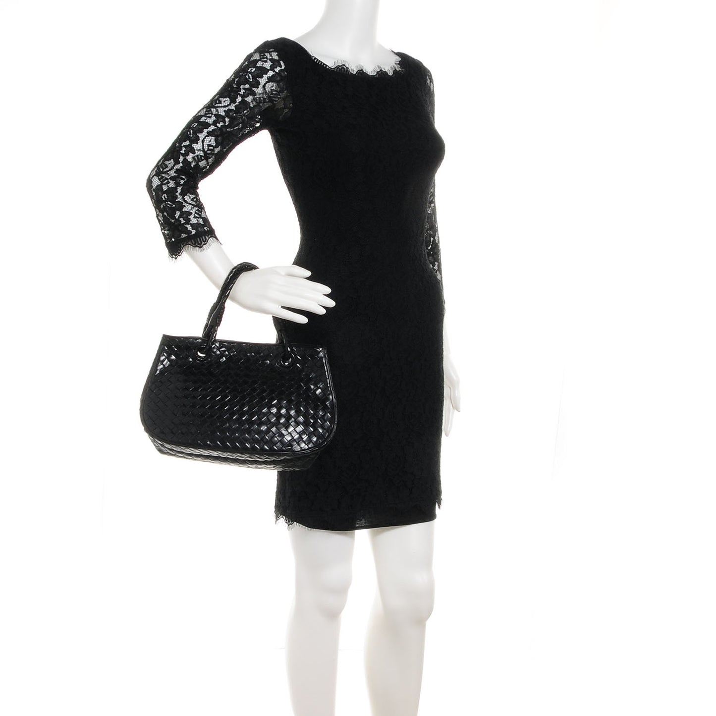Nappa Intrecciato Woven Tote Nero Black