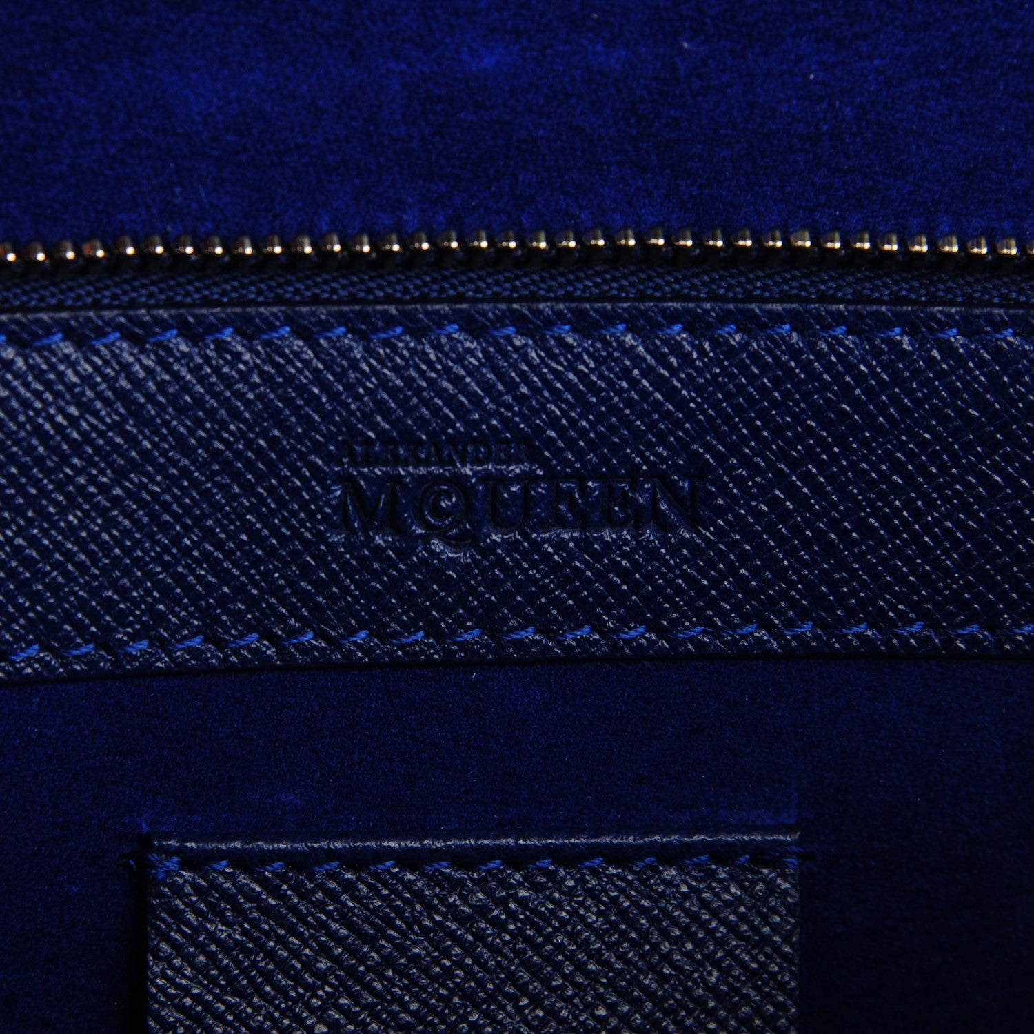 Alexander McQueen Grained Calfskin Heroine Open Tote Ultramarine 7 of 9
