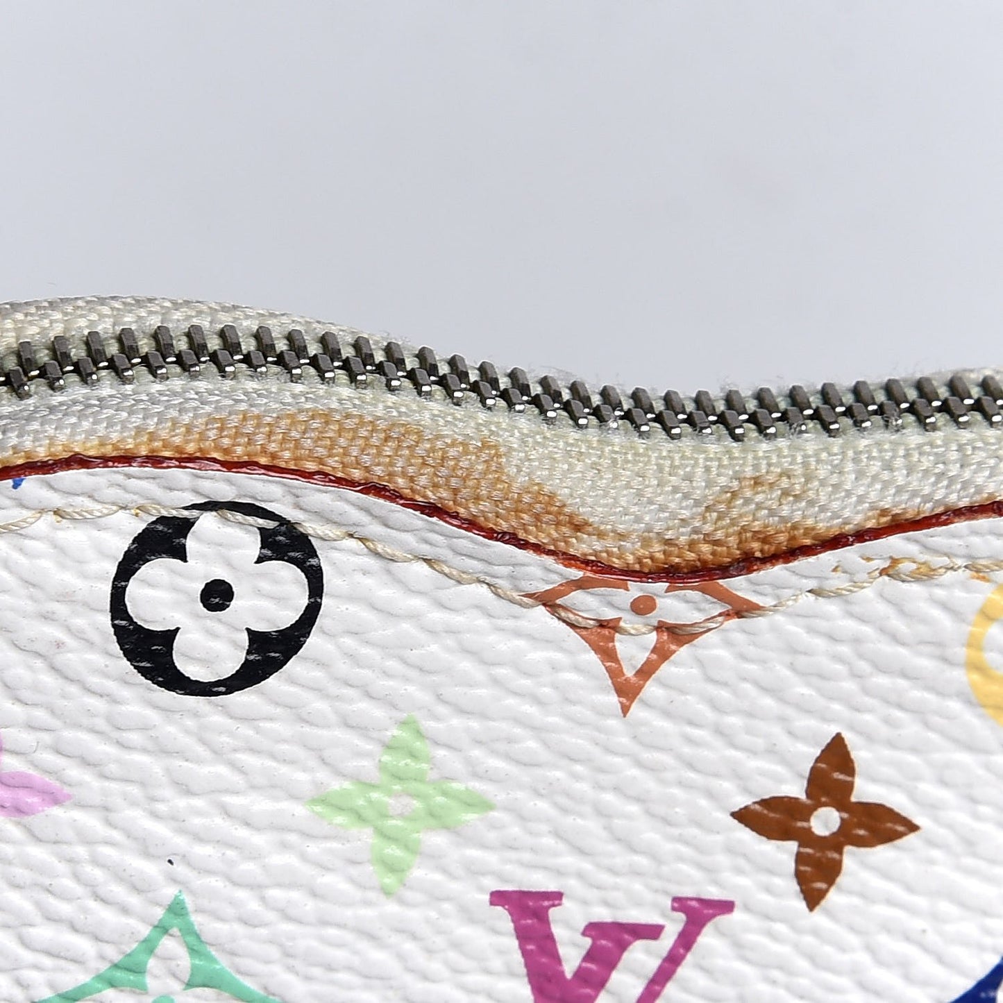 Monogram Multicolor Coeur Heart Coin Purse White