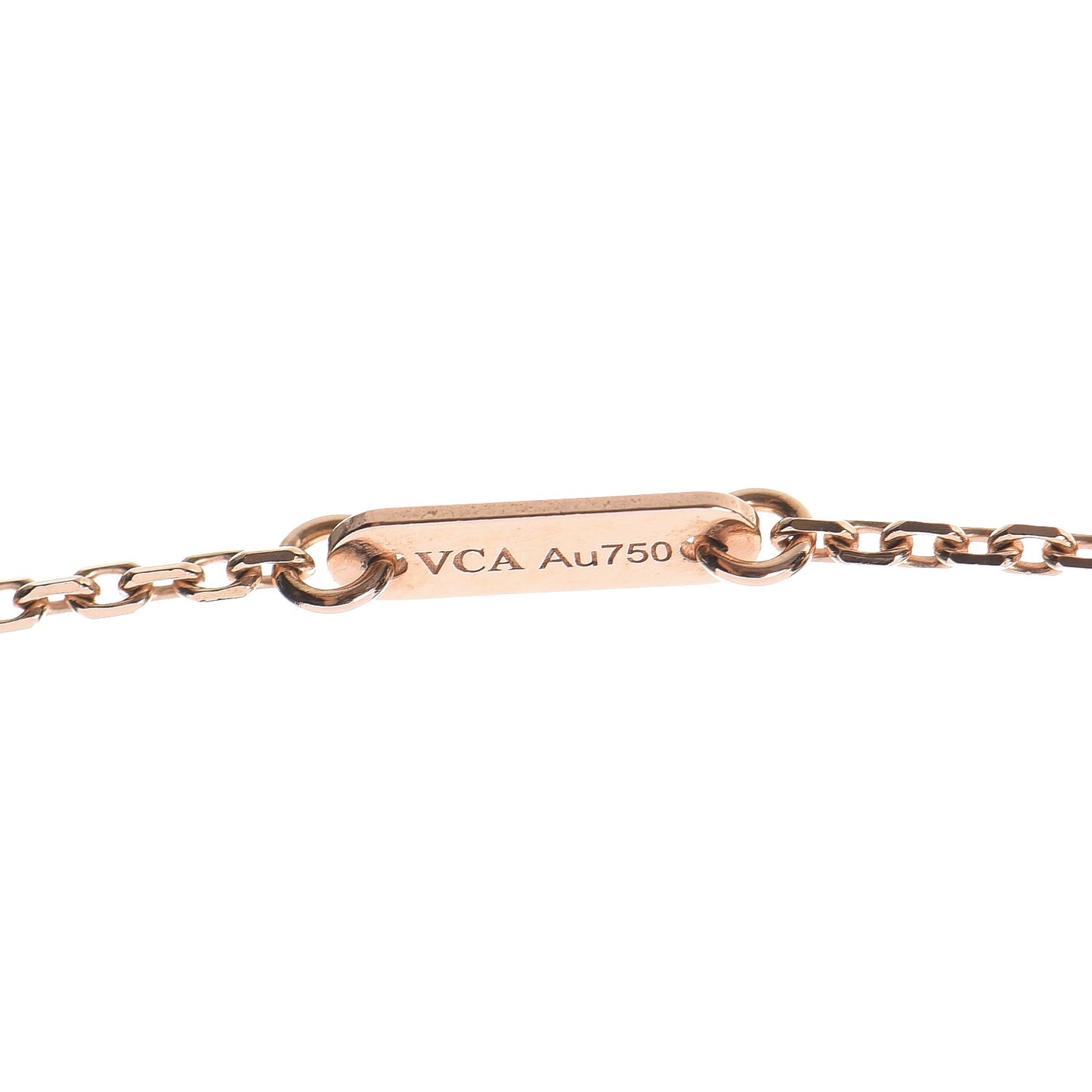 18K Rose Gold Carnelian Sweet Alhambra Pendant Necklace