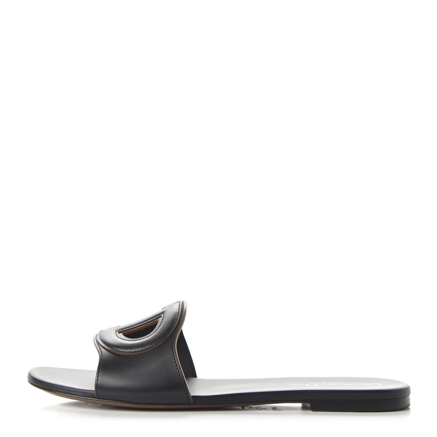 Calfskin D-Club Mule Sandal 41 Black