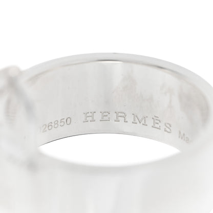 Hermes Sterling Silver Alpha Kelly Double Ring 55 7.25 4 of 4