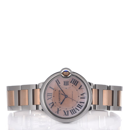 Cartier Stainless Steel 18K Pink Gold Pink Mother of Pearl 36mm Ballon Bleu De Cartier Automatic Watch 3 of 9