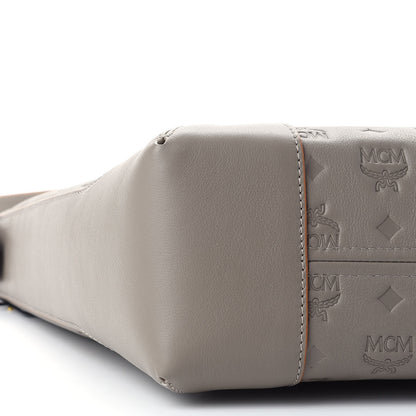 MCM Calfskin Ottomar Monogram Medium Klara Hobo Grey 7 of 8