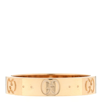 Gucci 18K Yellow Gold 4mm Icon Thin Band Ring 56 7.5 1 of 5
