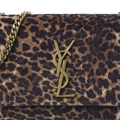 Saint Laurent Jacquard Leopard Small Monogram Kate Satchel Manto Natural 9 of 9