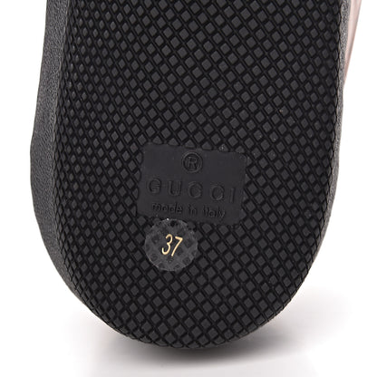 Gucci X DAPPER DAN Calfskin Suede GG Micro Monogram Womens G74 Sneakers 37 Black Cuir Burro 7 of 10
