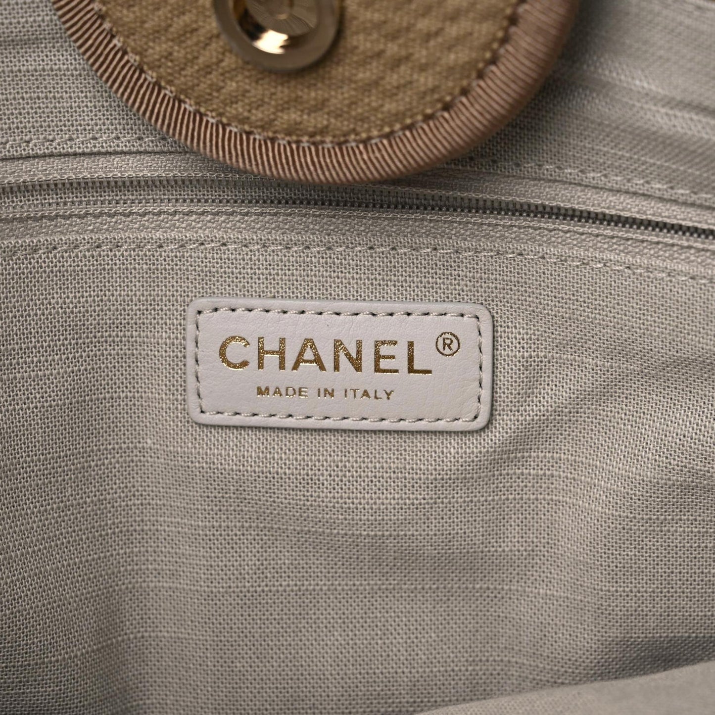 Mixed Fibers Medium Deauville Tote Beige