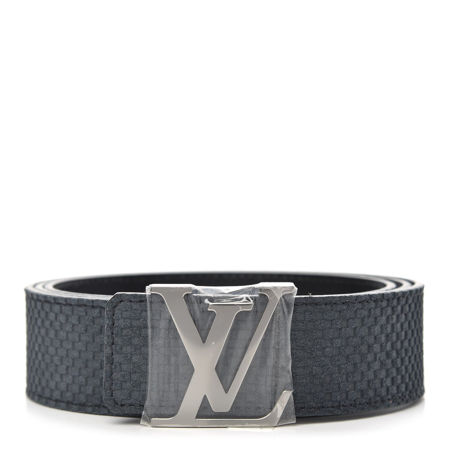 Suede Calfskin Mini Damier 40mm LV Initiales Belt 110 44 Carbone