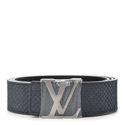 Louis Vuitton Suede Calfskin Mini Damier 40mm LV Initiales Belt 110 44 Carbone 1 of 6