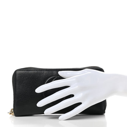 Gucci Pebbled Calfskin Soho Zip Around Wallet Black 2 of 7