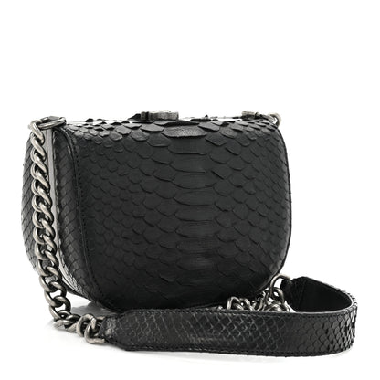 Chanel Snakeskin Box Kisslock Crosssbody Black 3 of 14