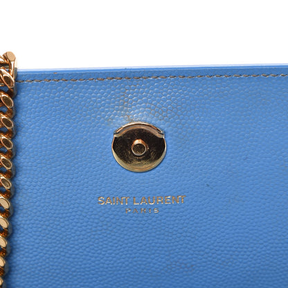 Saint Laurent Grain De Poudre Small Classic Monogram Kate Satchel Blue Clair 11 of 15