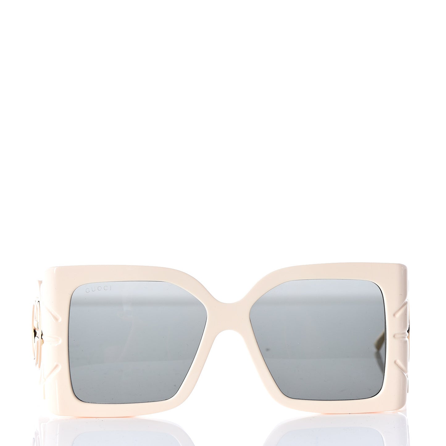 Acetate Square Frame Wing Sunglasses GG0535S White