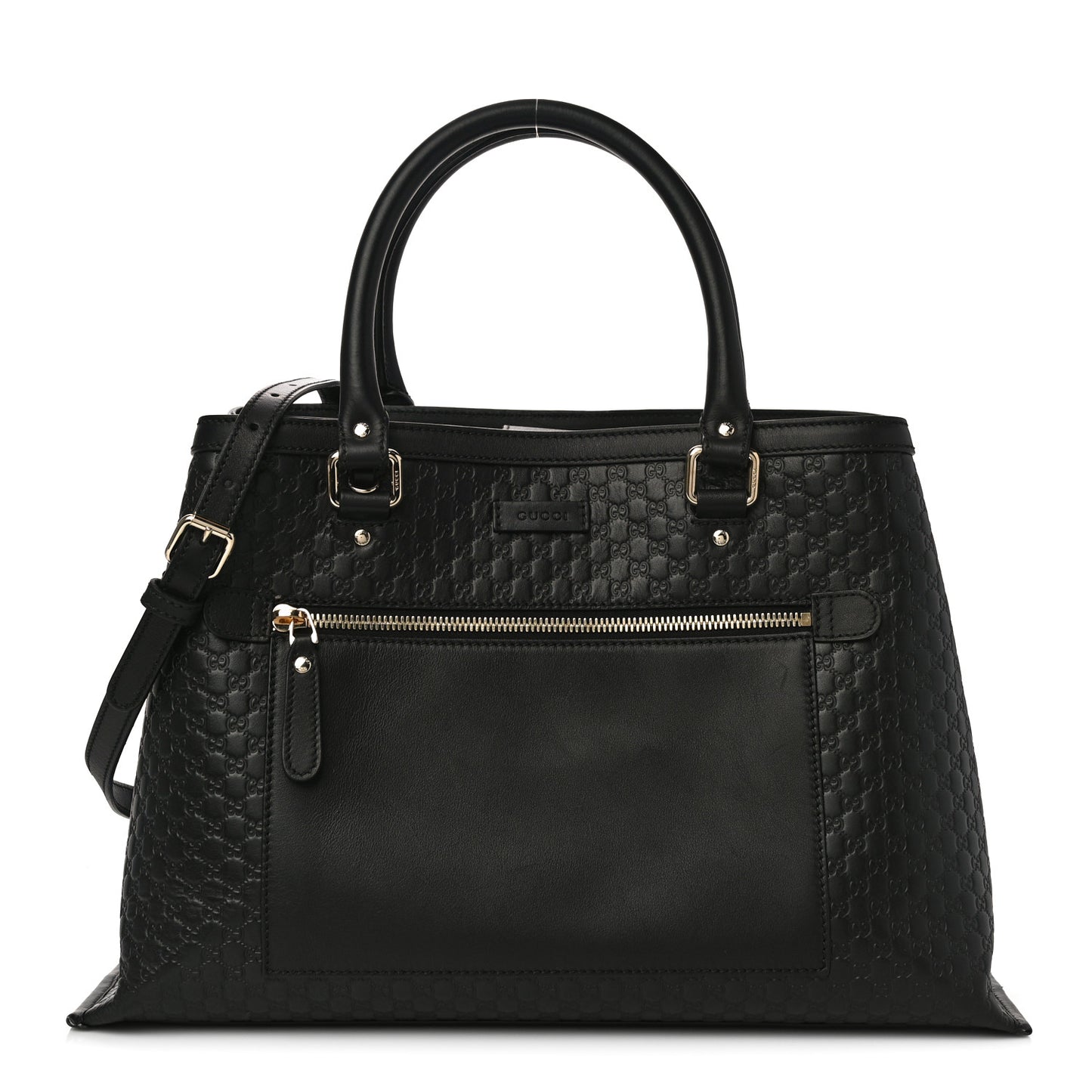 Soft Microguccissima Medium Tote Black