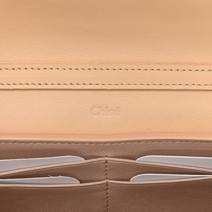 Chloe Shiny Grained Calfskin Aby Wallet on Chain Wooden Beige 6 of 13