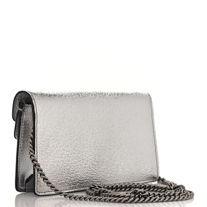 Gucci Metallic Calfskin Super Mini Dionysus Shoulder Bag Silver 3 of 10