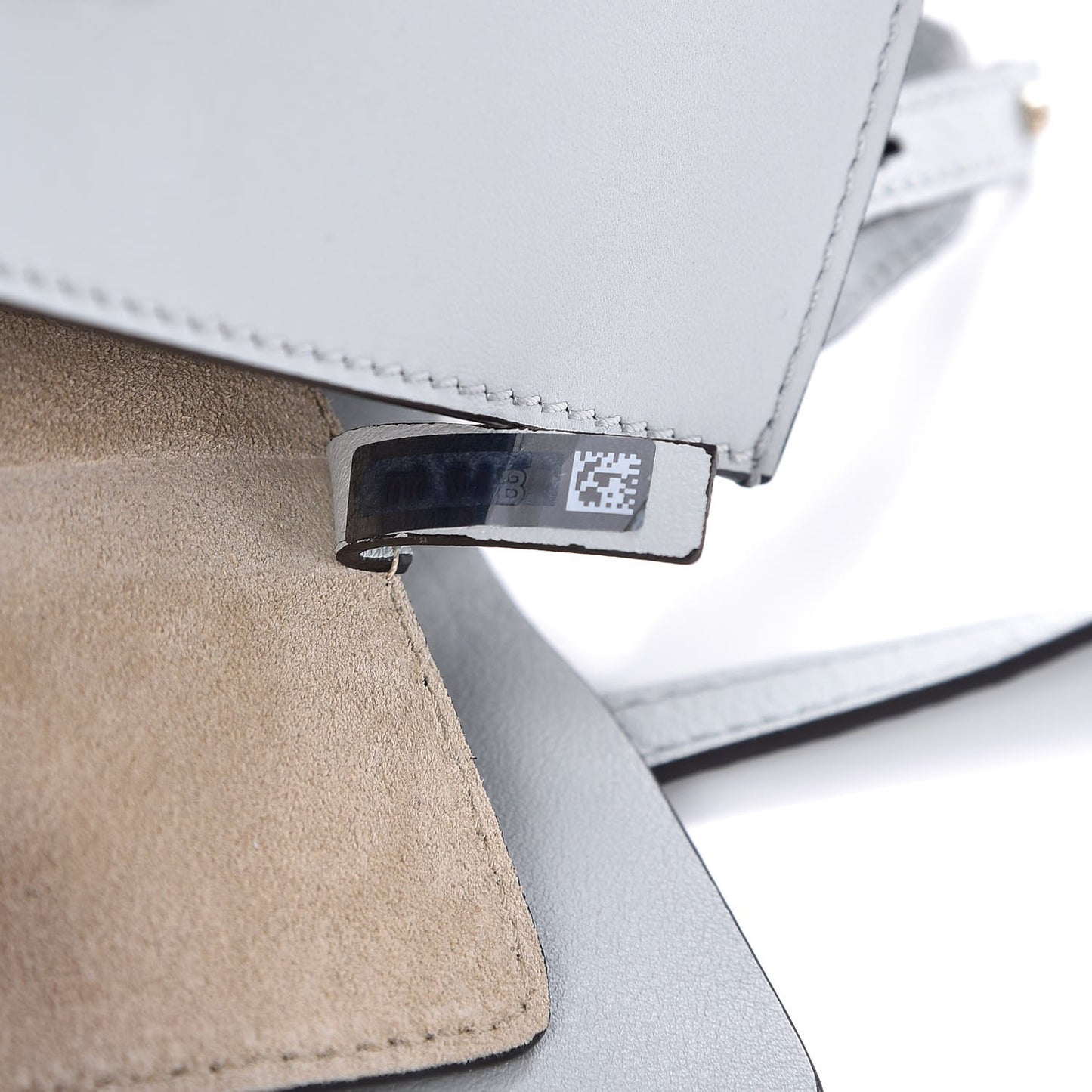 Suede Calfskin Mini Faye Shoulder Bag Airy Grey