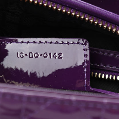 Christian Dior Patent Cannage Medium Lady Dior Violet Purple 9 of 10