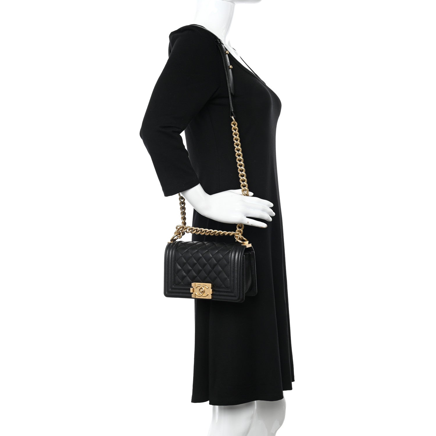 Chanel Caviar Quilted Small Boy Flap Black 2 of 14