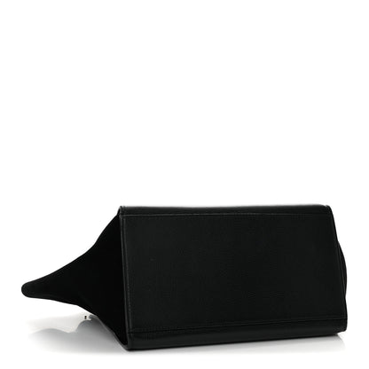 Celine Drummed Calfskin Suede Medium Trapeze Black 4 of 14
