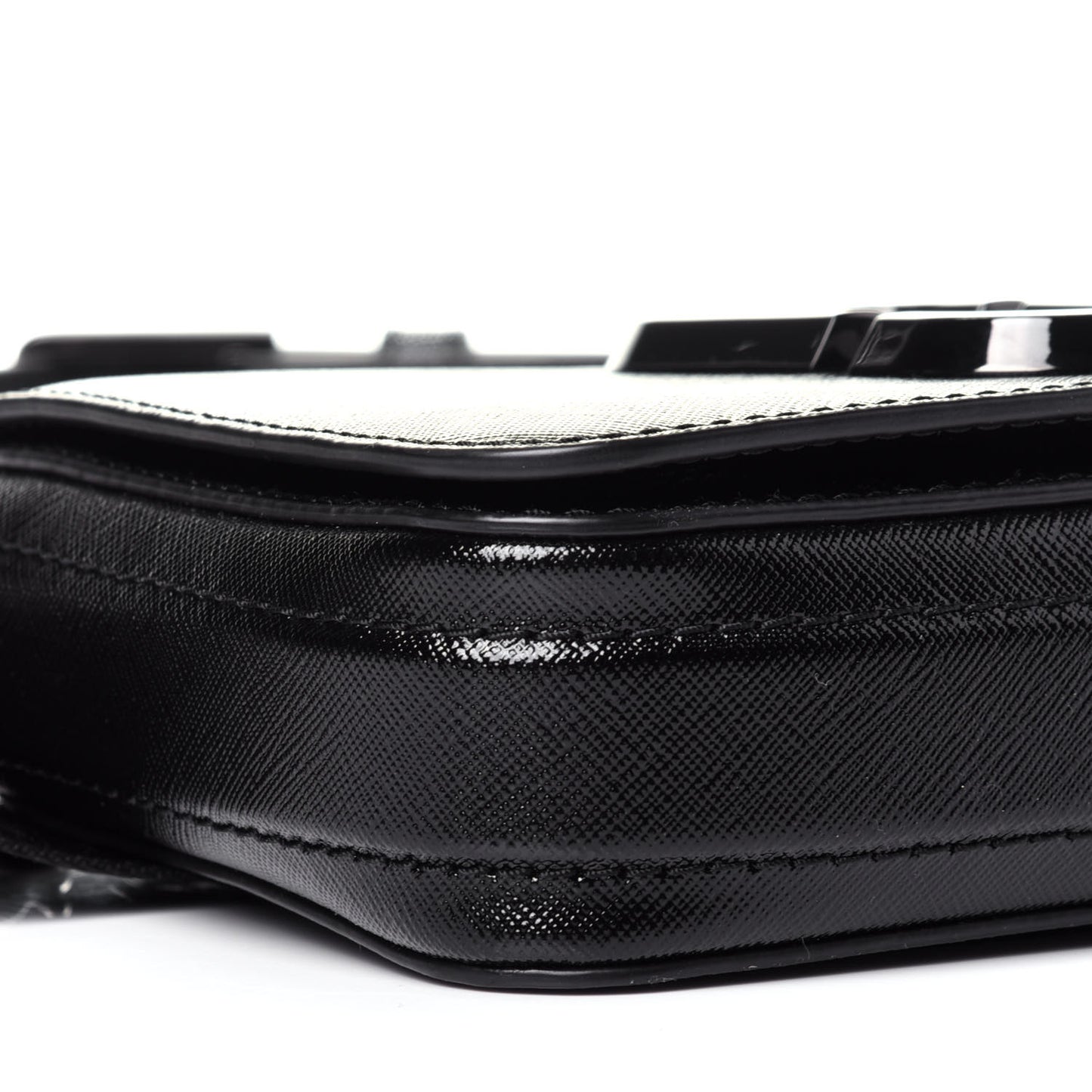 Saffiano Hip Shot Belt Bag Black