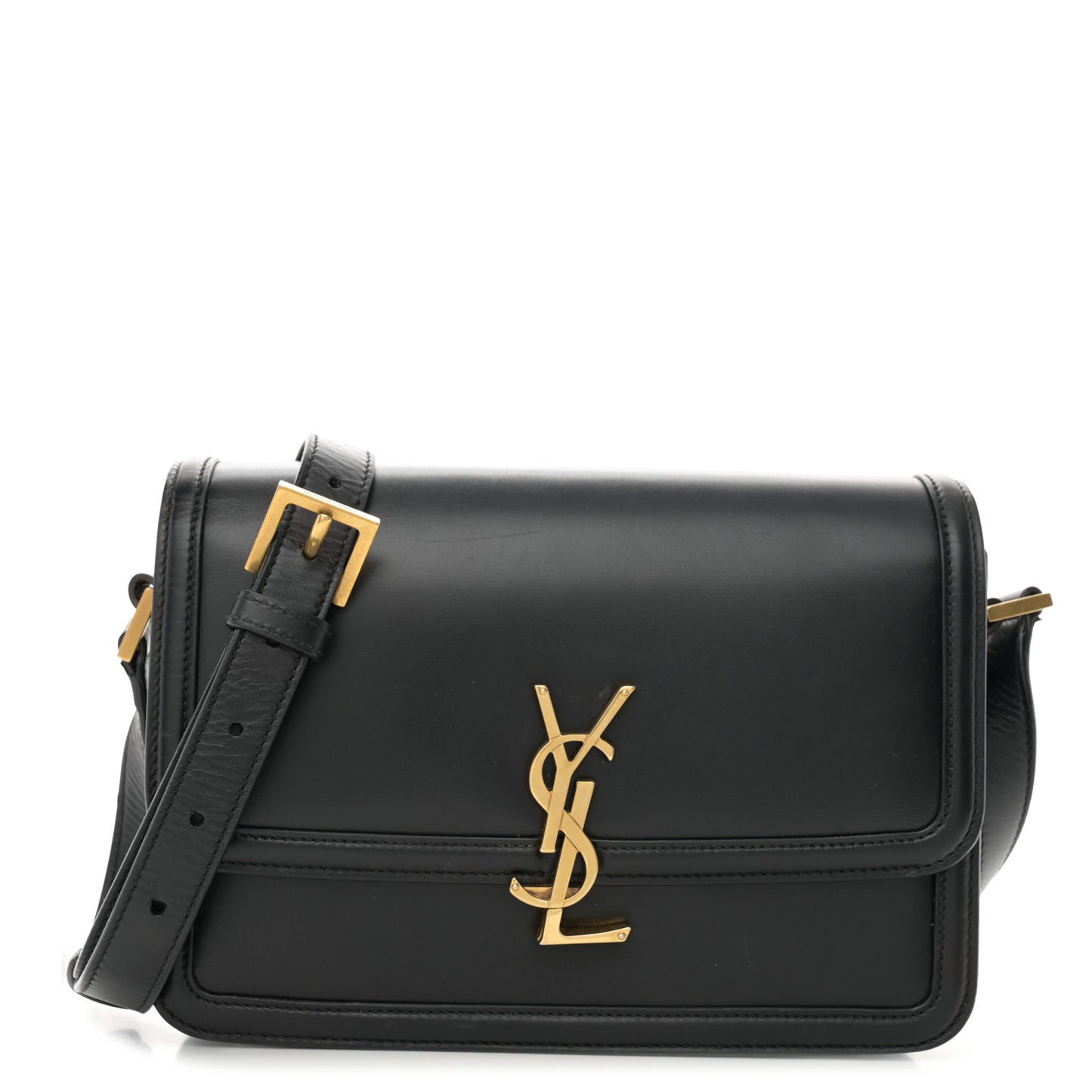 Box Calfskin Monogram Medium Solferino Satchel Black