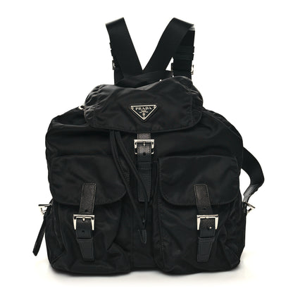 Prada Tessuto Nylon Saffiano Medium Backpack Black 1 of 10