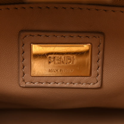 Fendi Nappa Flowerland Mini Peekaboo Iconic Satchel Miele Scuro 6 of 12