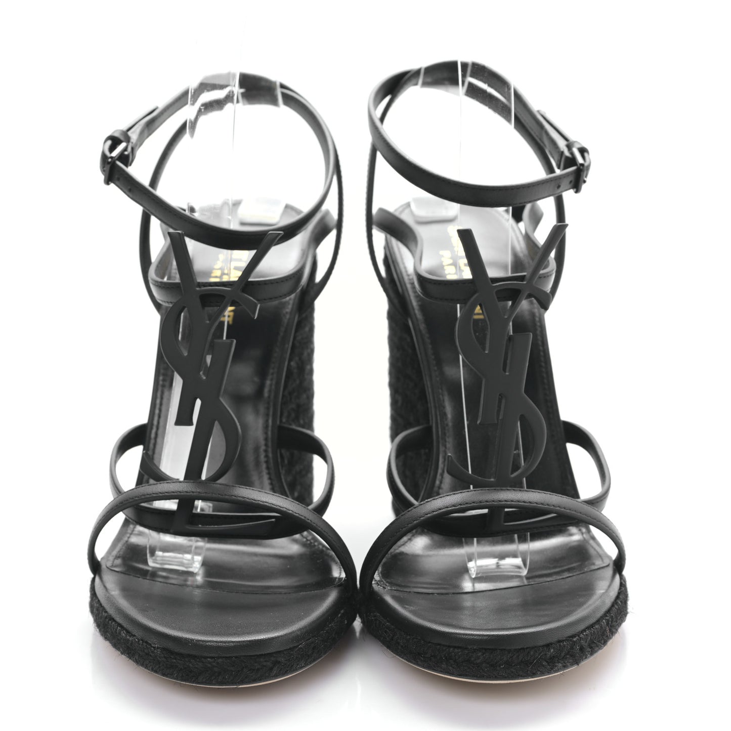 Calfskin Cassandra Espadrille 105 Wedges 41 Black