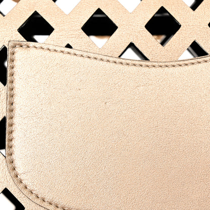 Chanel Metallic Lambskin Small Sea Through Flap Gold Black 11 of 14
