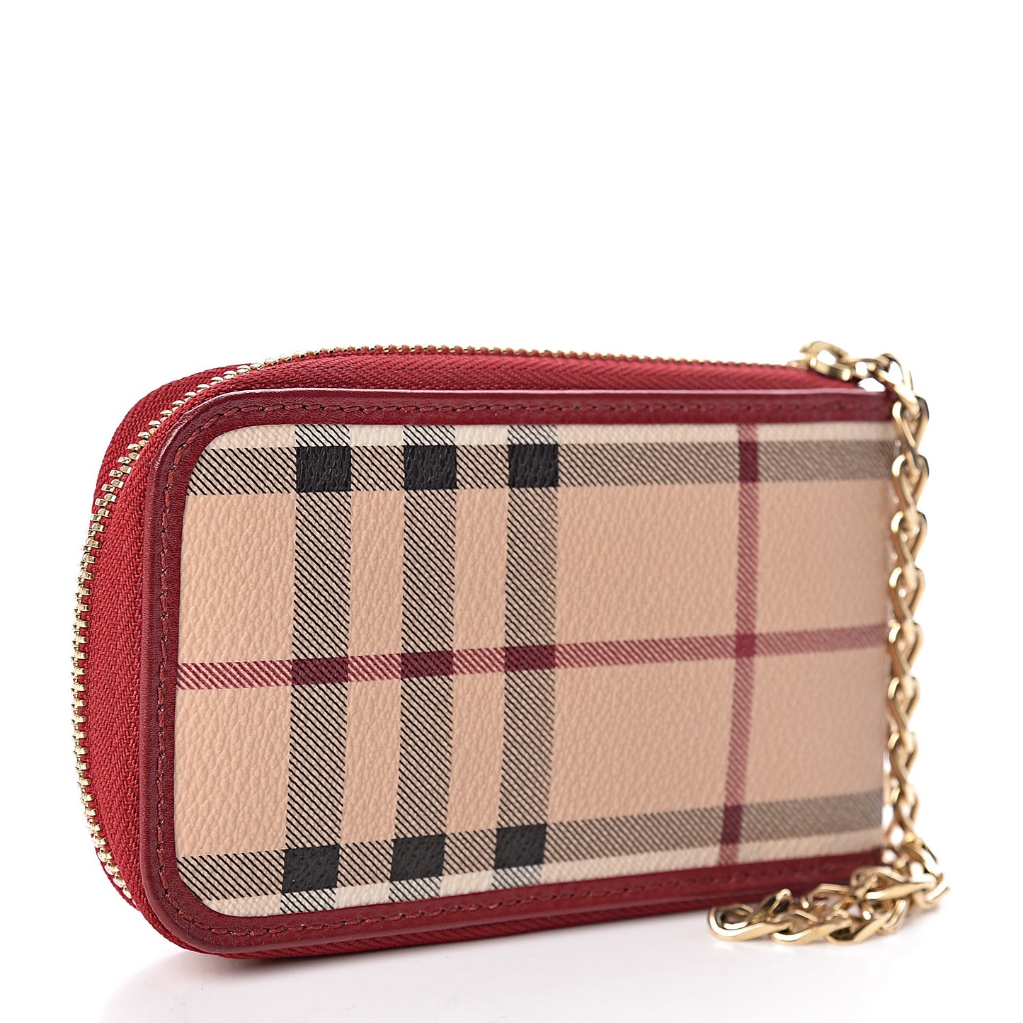 Haymarket Check Wristlet Pouch Red