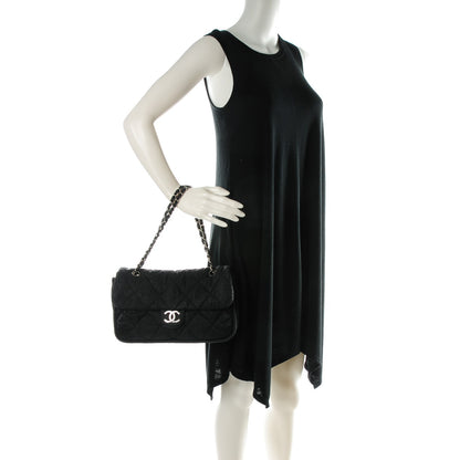 Chanel Coated Canvas Le Marais Flap Black 2 of 7