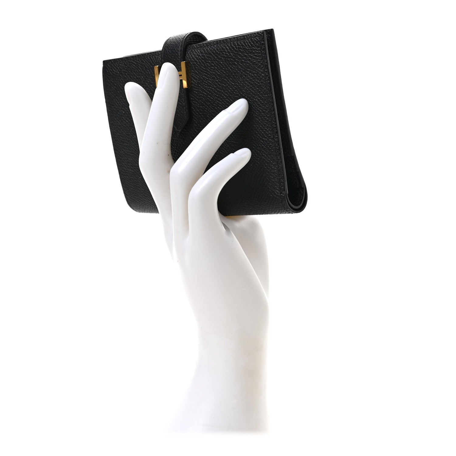Hermes Epsom Bearn Compact Wallet Black 2 of 6
