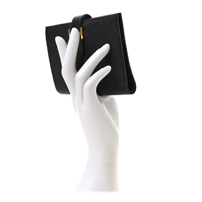 Hermes Epsom Bearn Compact Wallet Black 2 of 6