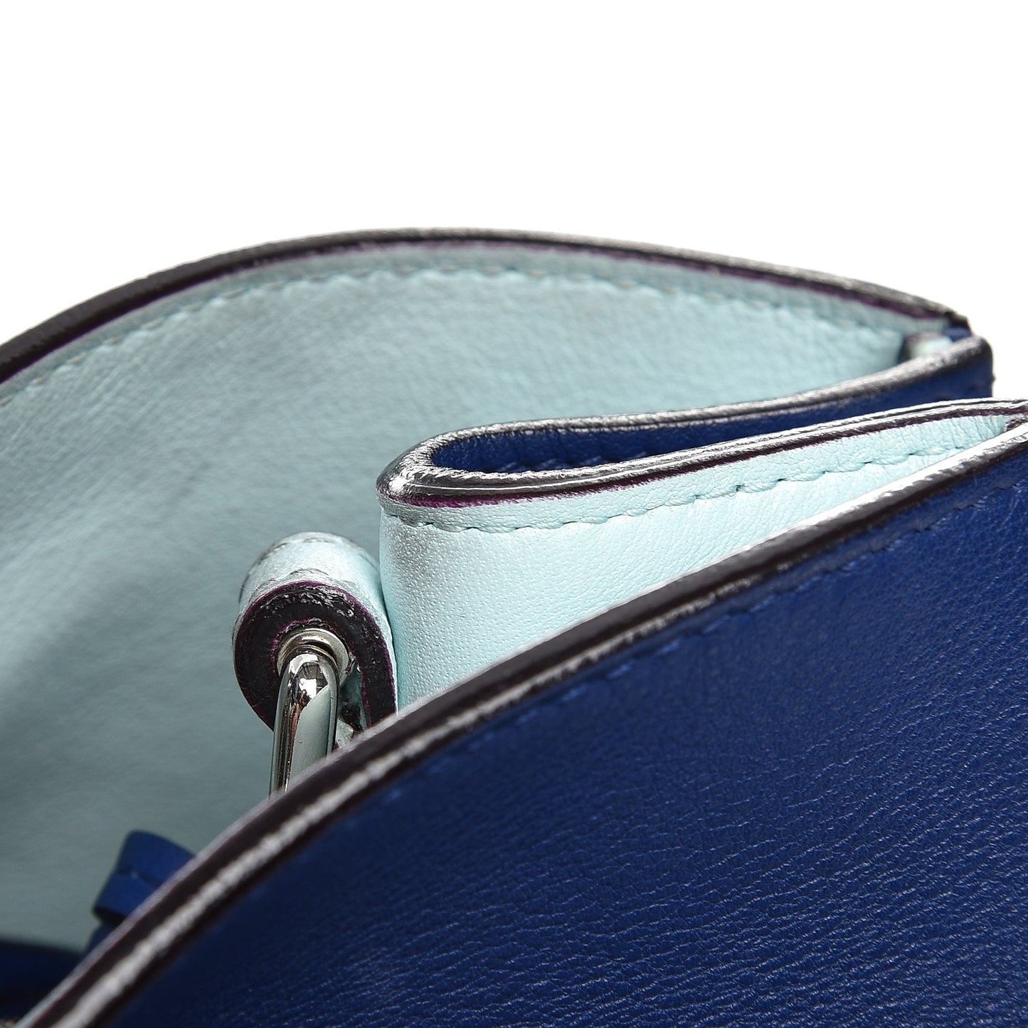 Smooth Calfskin Large Diorissimo Bag Navy Blue