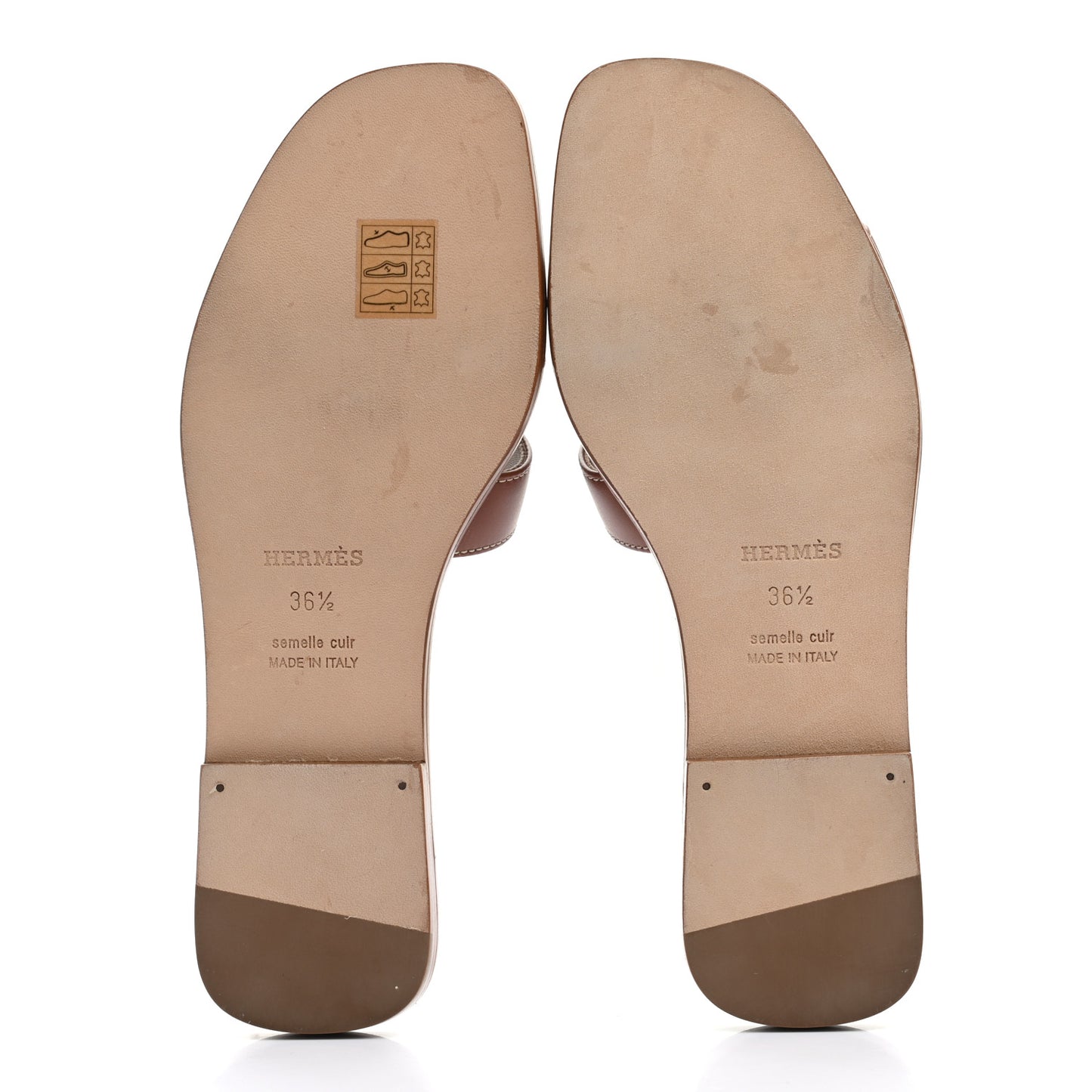 Box Calfskin Oran Sandals 36.5 Gold