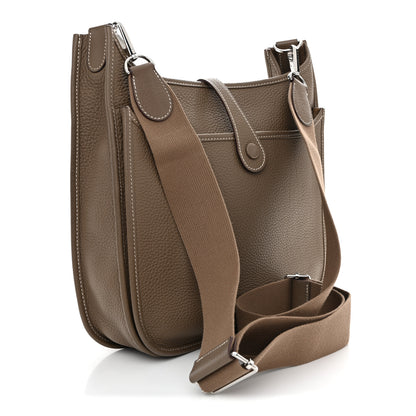 Hermes Taurillon Clemence Evelyne III PM Etoupe 3 of 11