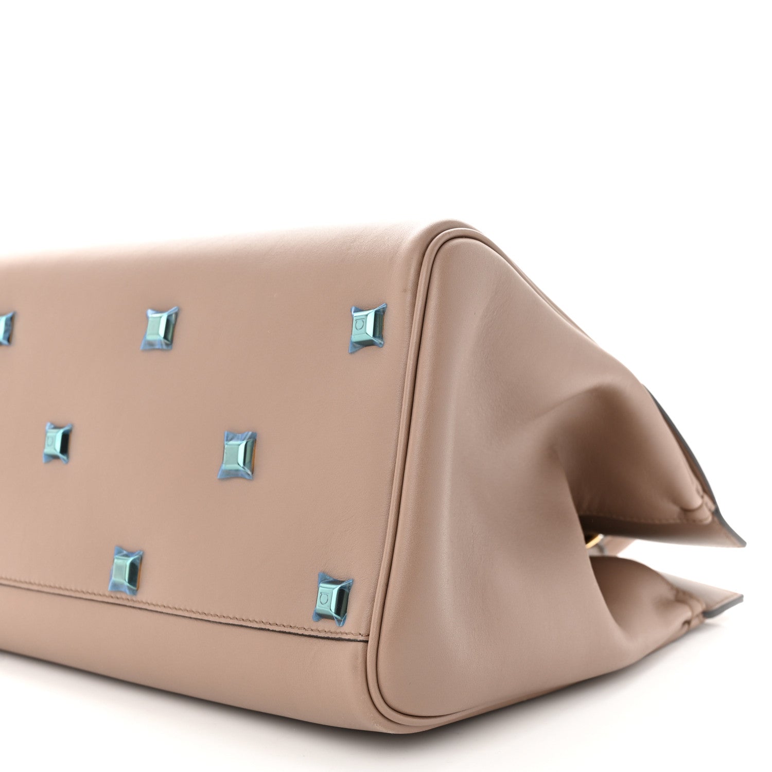Salvatore Ferragamo Calfskin Large Studio Bag Caraway Seed 10 of 11