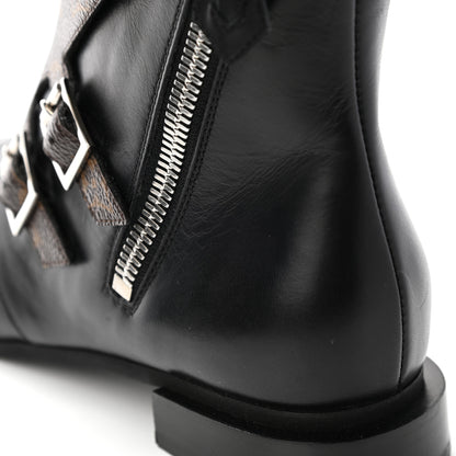 Louis Vuitton Monogram Jumble Flat Ankle Boots 37.5 Black 11 of 12