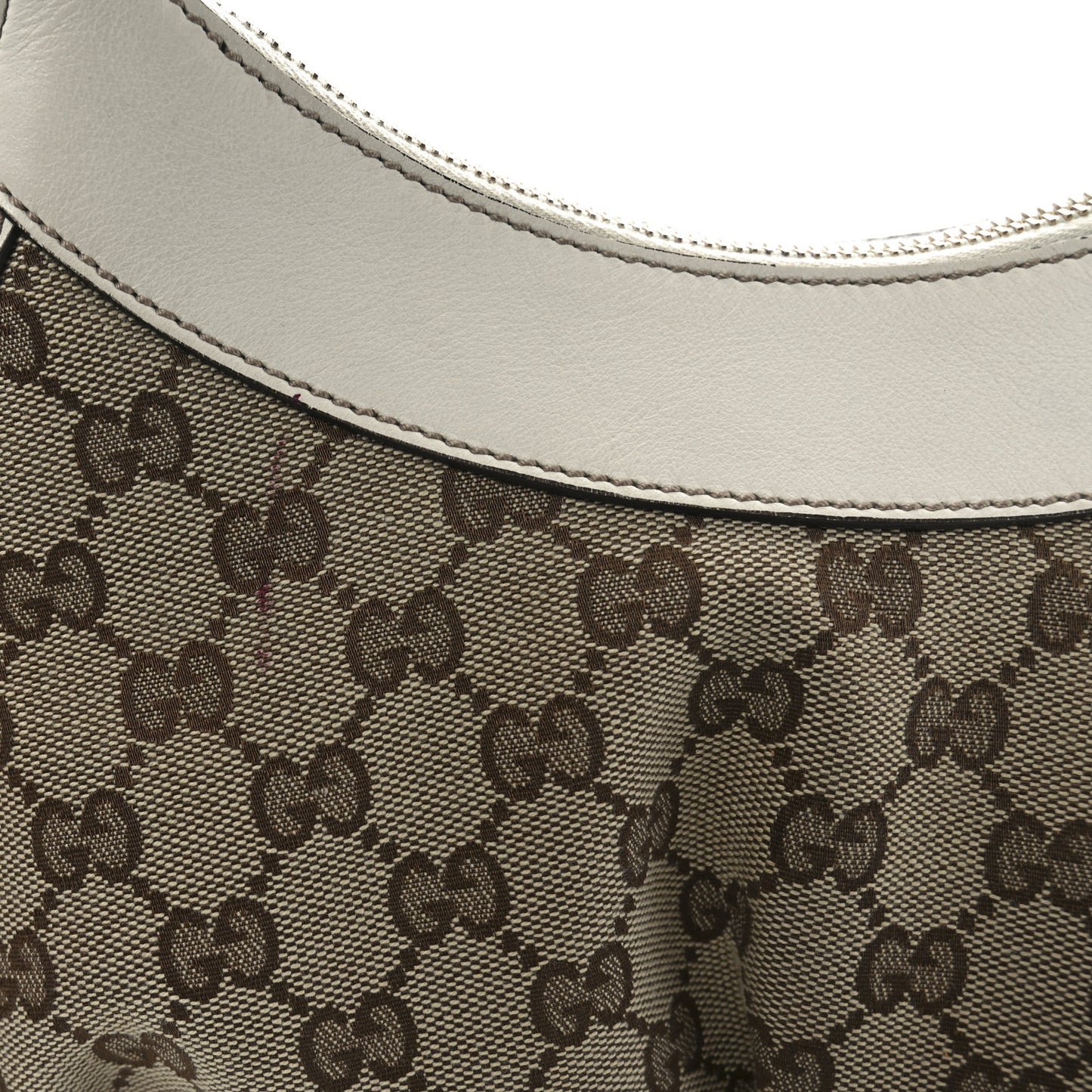Monogram Medium D Gold Ring Hobo White