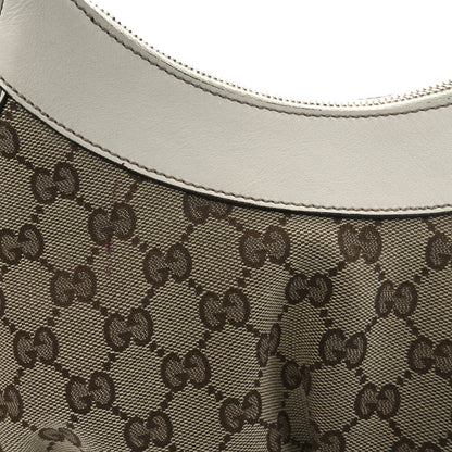 Gucci Monogram Medium D Gold Ring Hobo White 11 of 11