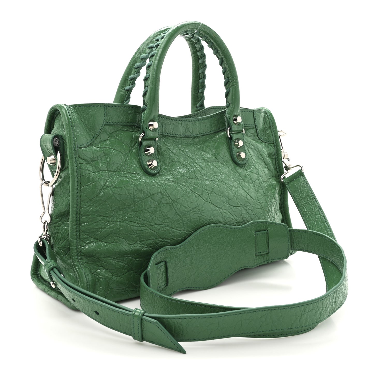 Agneau Classic Silver Hardware S City Magic Green